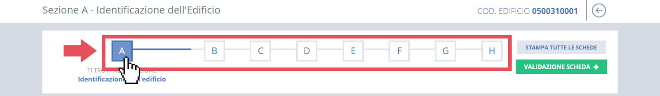 immagine menu sezione A scheda edificio