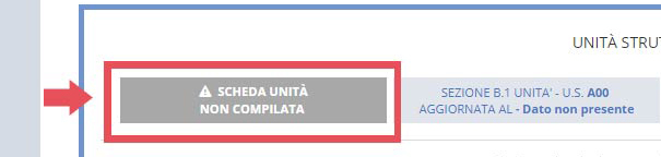immagine indicazione scheda unità non compleatata