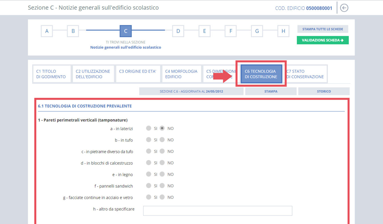 immagine pagina sezione C6 tecnologia di costruzione